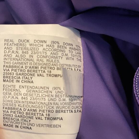Beretta Down Puffer Quilted Jacket | Violet Liberty, Purple, Removable Hood, 8 - Picture 7 of 10